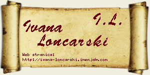 Ivana Lončarski vizit kartica